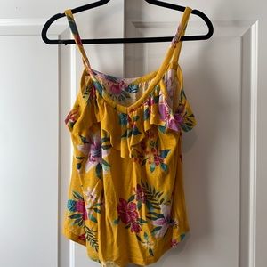 Floral tank top, size Medium